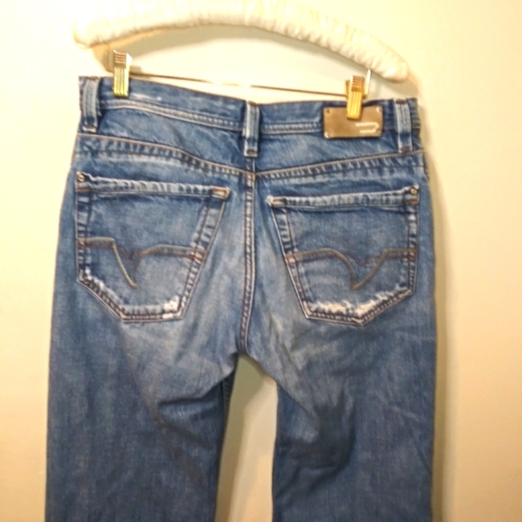 Vintage Diesel Tyel Distressed Button-Fly Bootcut Jeans Made In Italy - Picture 8 of 14